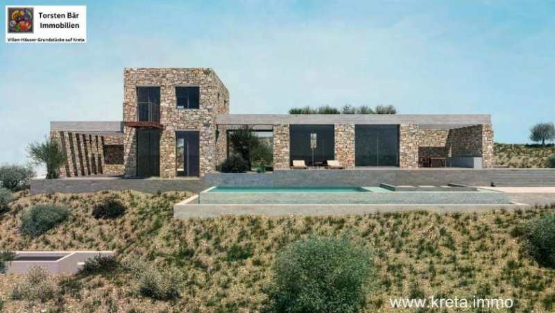 Kamilari 4.972 m² Bauland in Kamilari – Ihr Panoramaplot mit Genehmigung mit Meerblick auf Kreta Grundstück kaufen